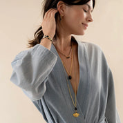 Blessing Zwarte Onyx Goudkleurige Ketting