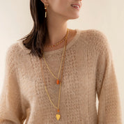 Blessing Carneool Goudkleurige Ketting