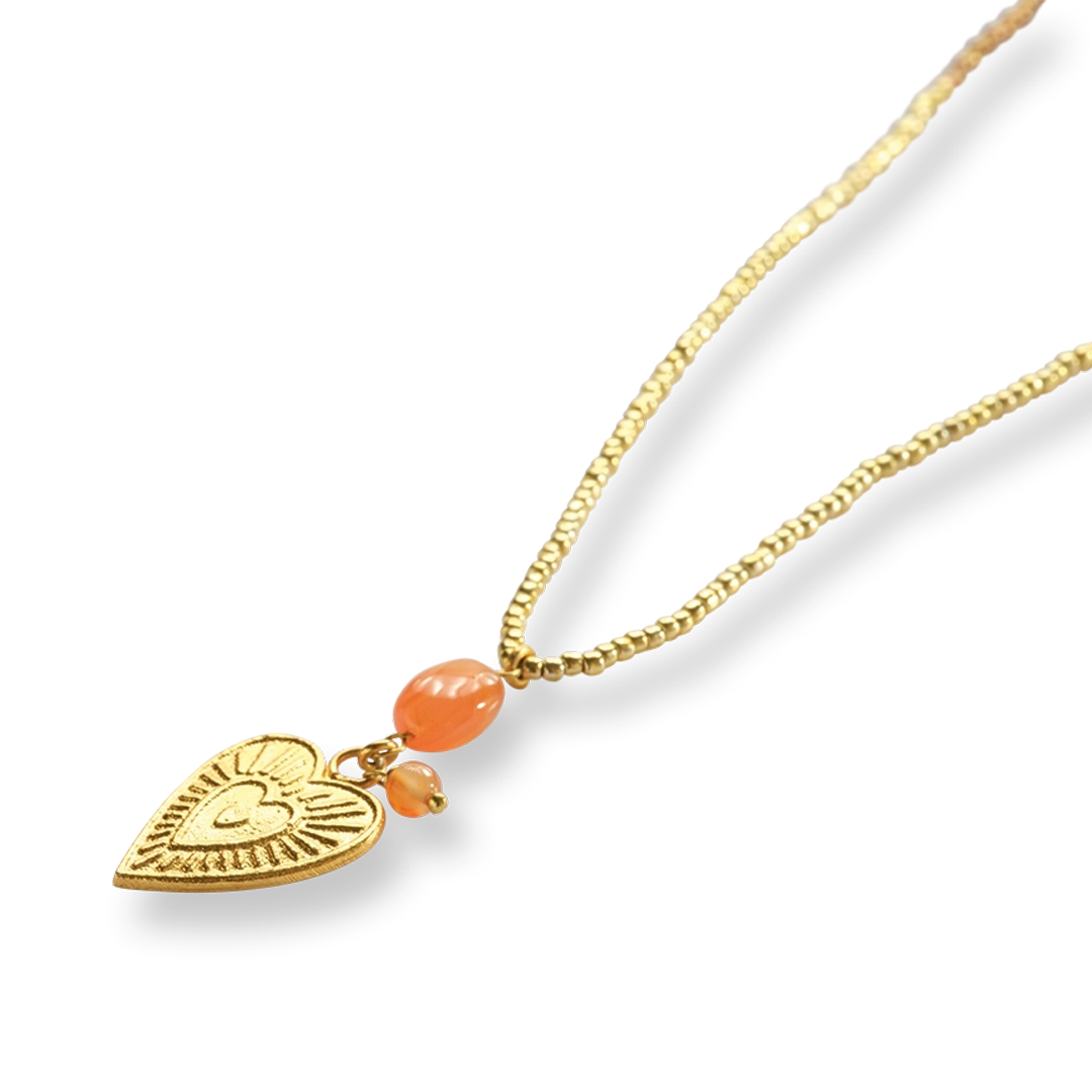 Blessing Carneool Goudkleurige Ketting