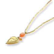 Blessing Carneool Goudkleurige Ketting