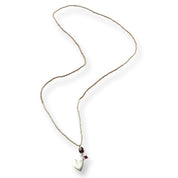 Blessing Granaat Zilverkleurige Ketting
