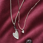 Blessing Granaat Zilverkleurige Ketting