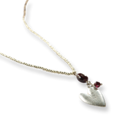 Blessing Granaat Zilverkleurige Ketting