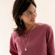 Paradise Granaat Zilverkleurige Ketting