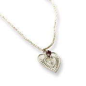 Paradise Granaat Zilverkleurige Ketting