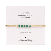 Essential Aventurine Bracelet Gold Colored