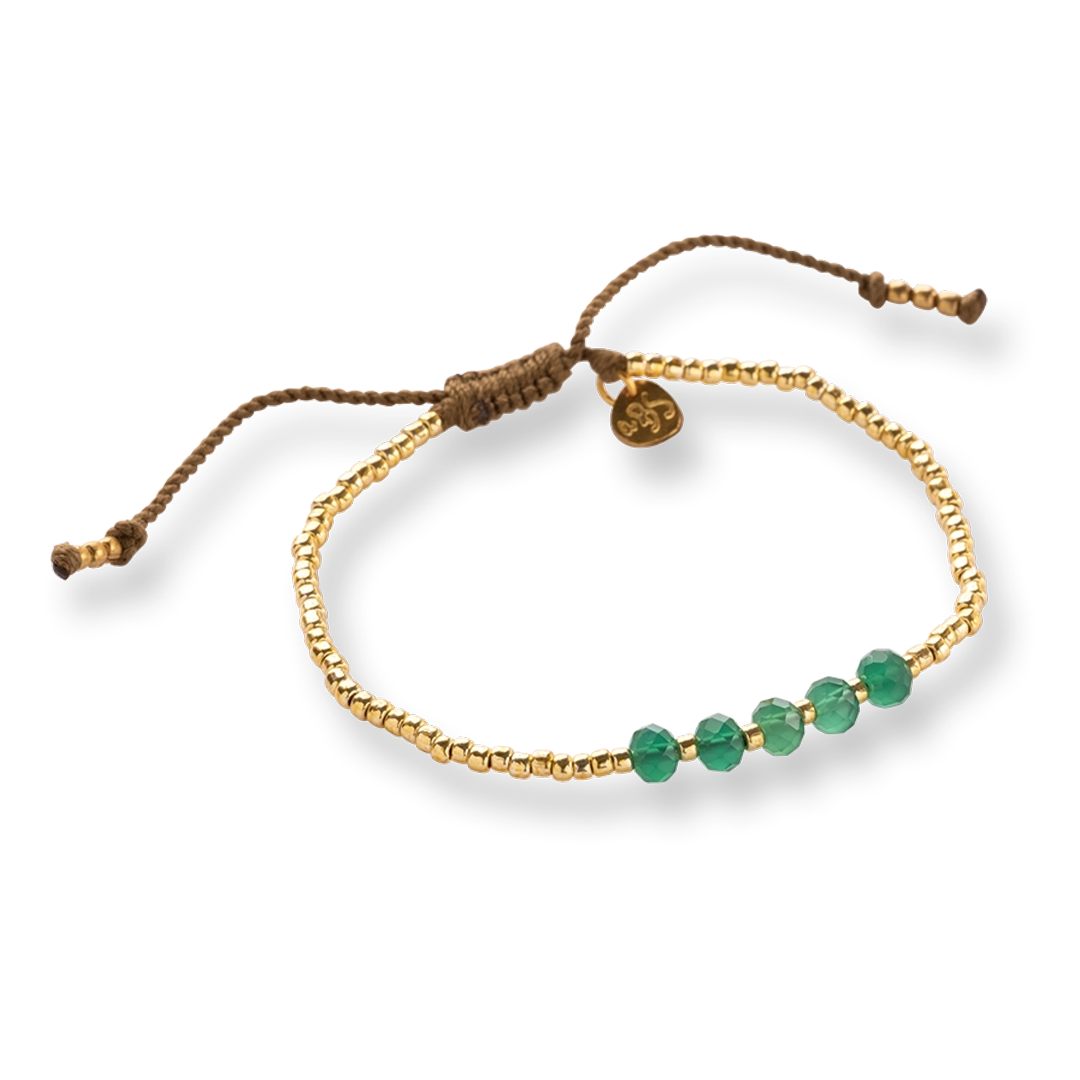 Essential Aventurine Bracelet Gold Colored