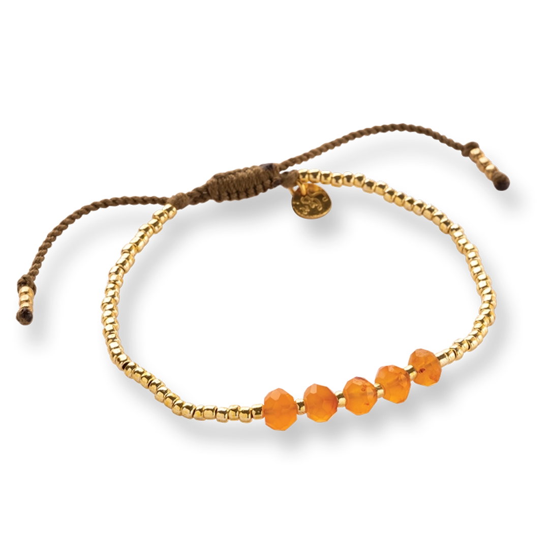 Essential Carnelian Bracelet Gold Colored