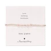 Essential Rosenquarz Silberfarbige Armband