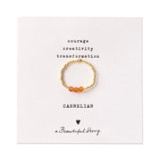 Clarity Karneol Goldfarbige Ring