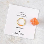 Clarity Karneol Goldfarbige Ring