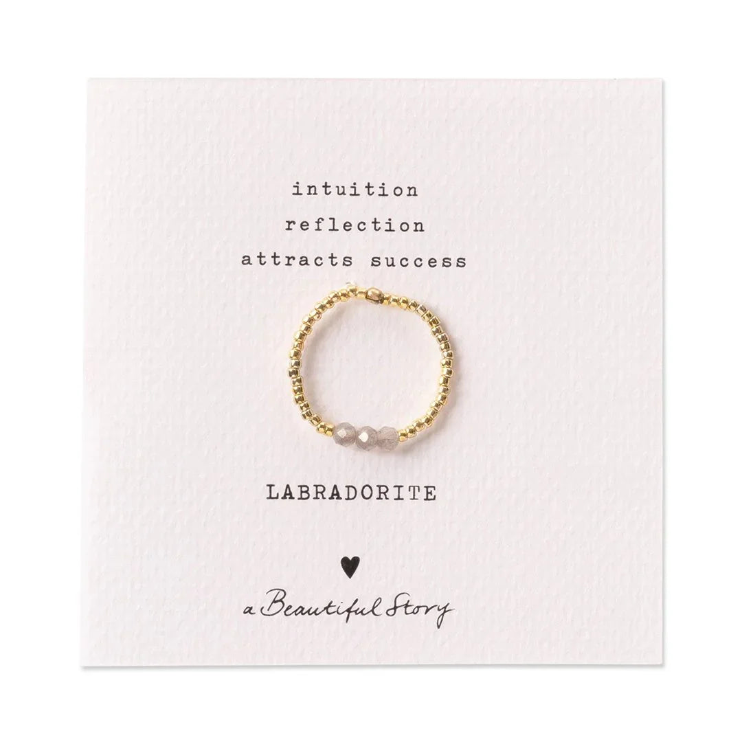 Clarity Labradorit Goldfarbige Ring