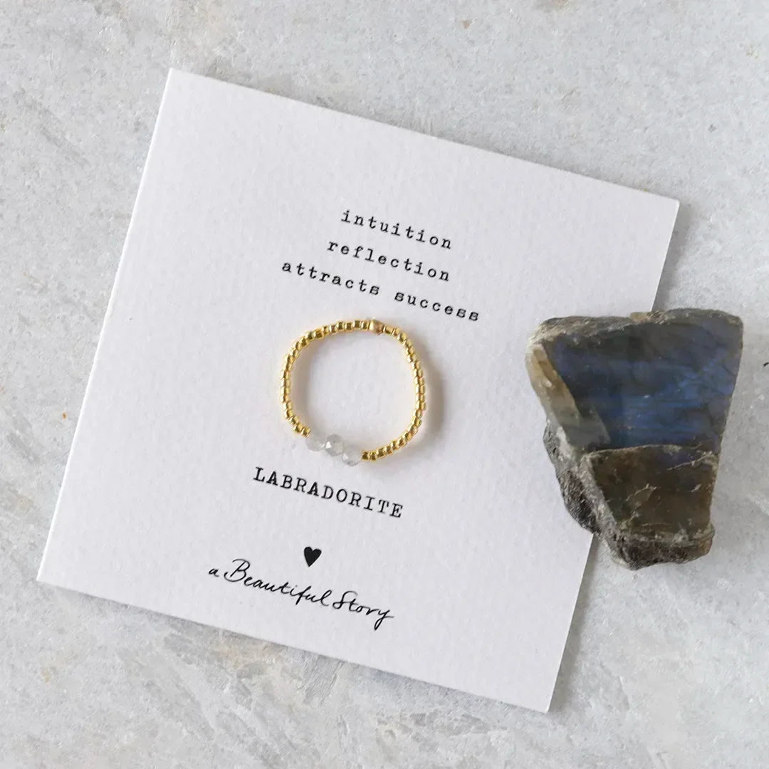 Clarity Labradorit Goldfarbige Ring