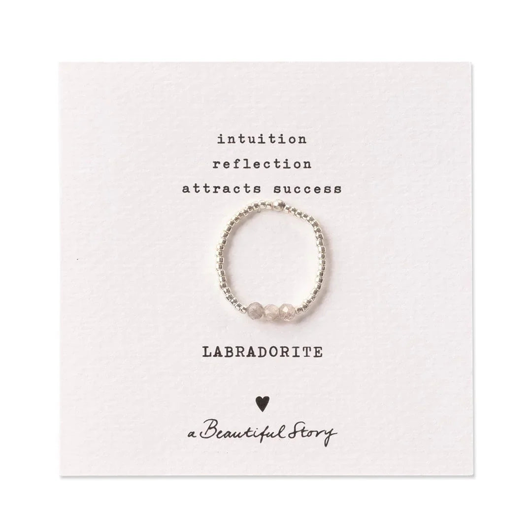 Clarity Labradorit Silberfarbige Ring