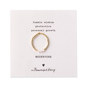 Clarity Moonstone Ring Gold Colored