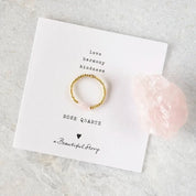 Clarity Rosenquarz Goldfarbige Ring