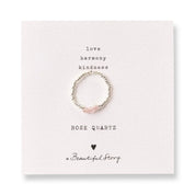 Clarity Rosenquarz Silberfarbige Ring
