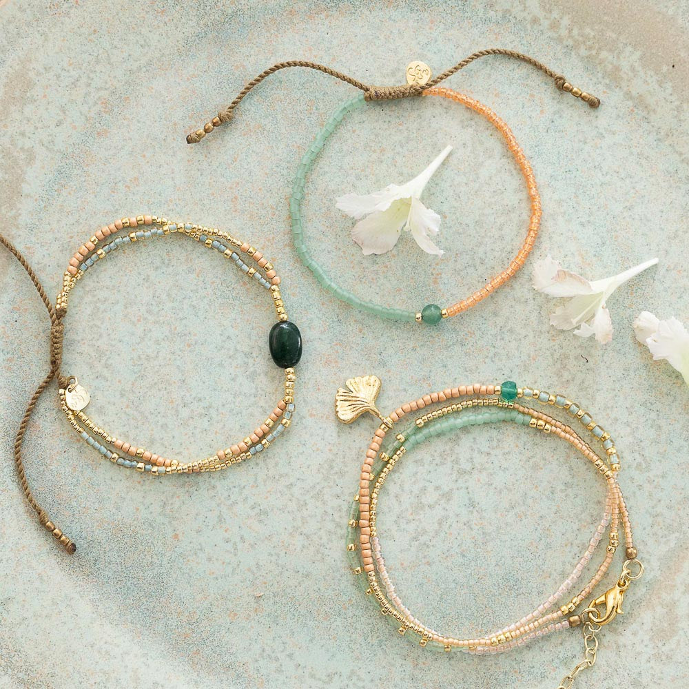 Pleasure Aventurijn Goudkleurige Armband