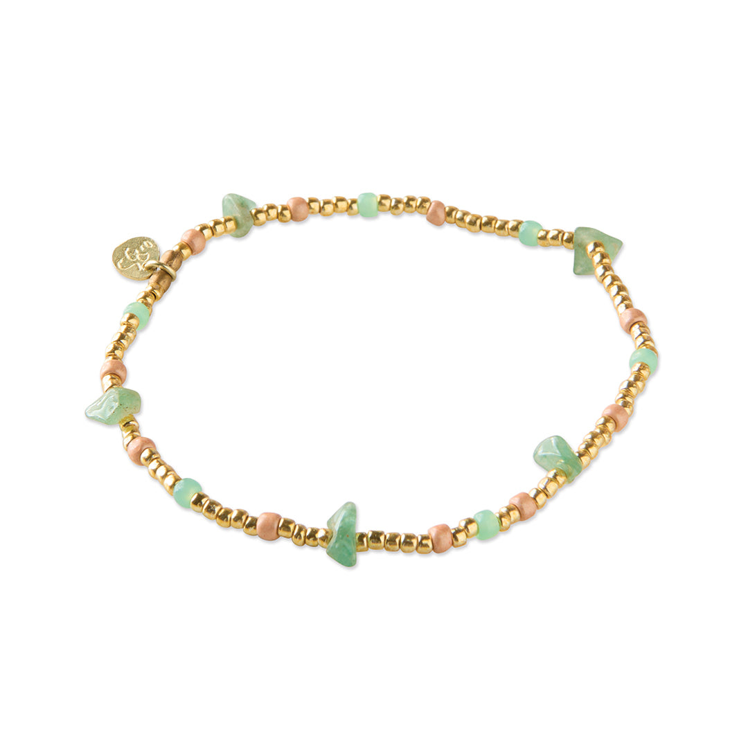 Flashy Aventurine Bracelet Gold Colored