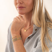 Flashy Aventurine Bracelet Gold Colored