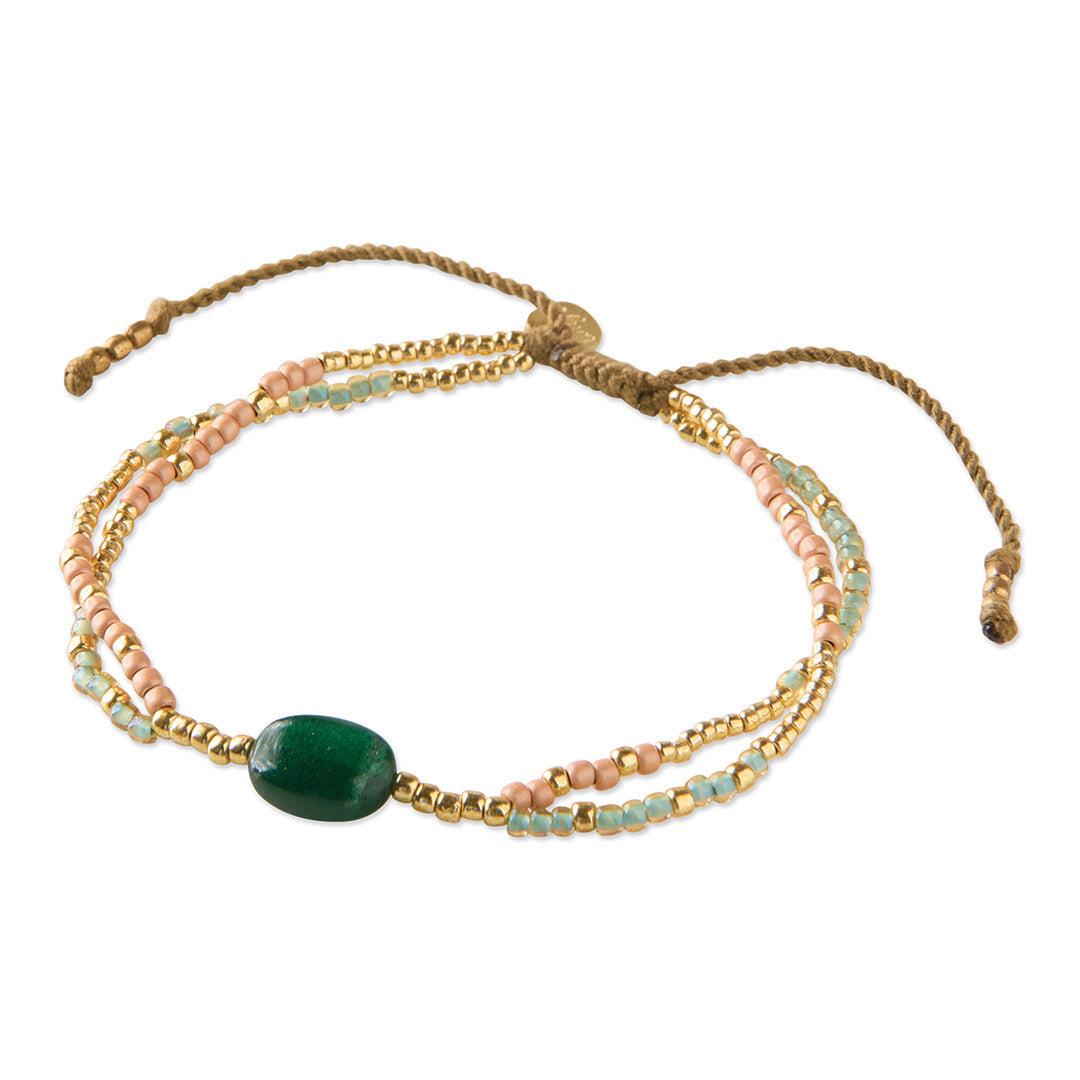 Shining Aventurine Bracelet Gold Colored