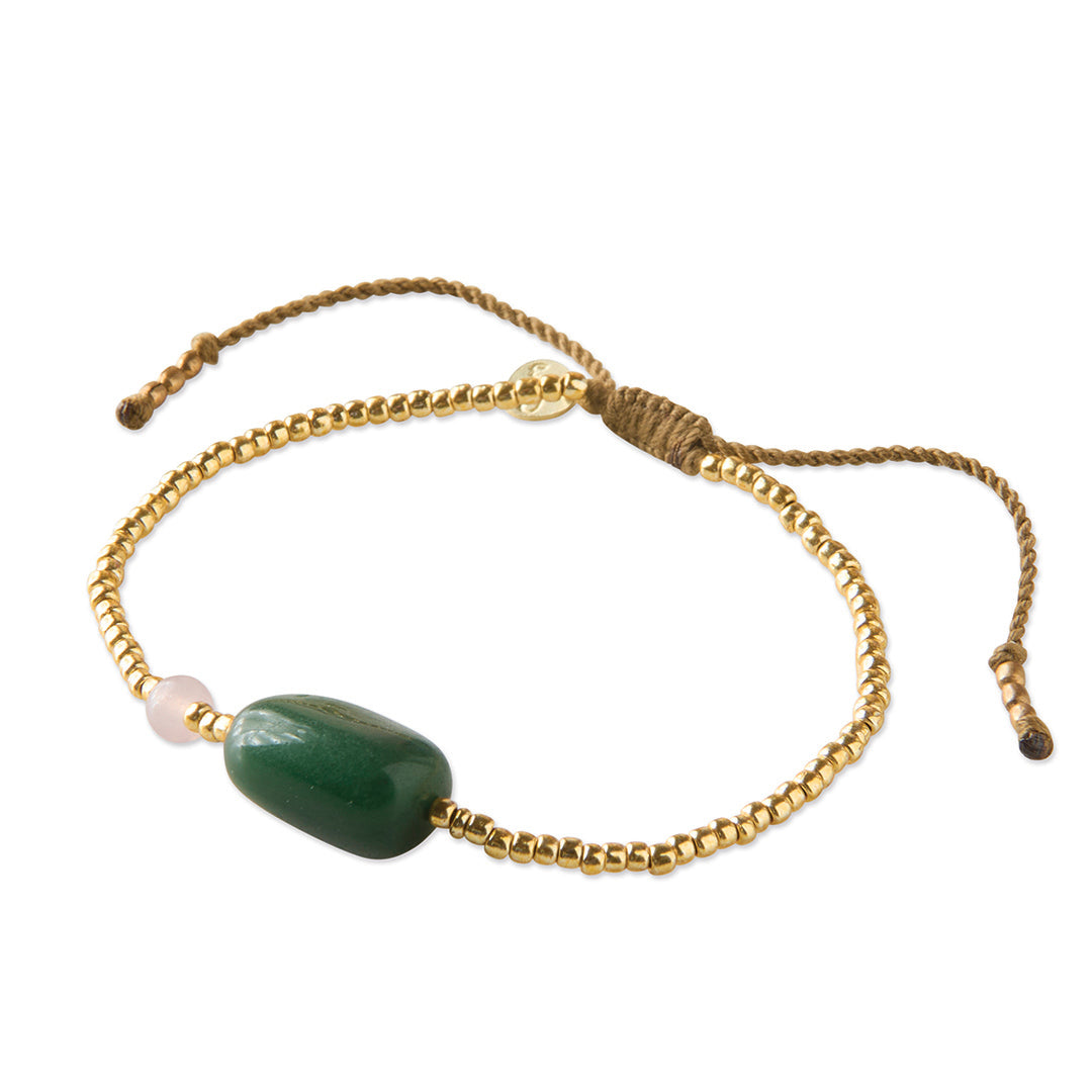 Surprise Aventurijn Rozenkwarts Goudkleurige Armband