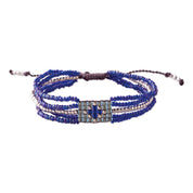 Field Lapislazuli silberfarbiges Armband