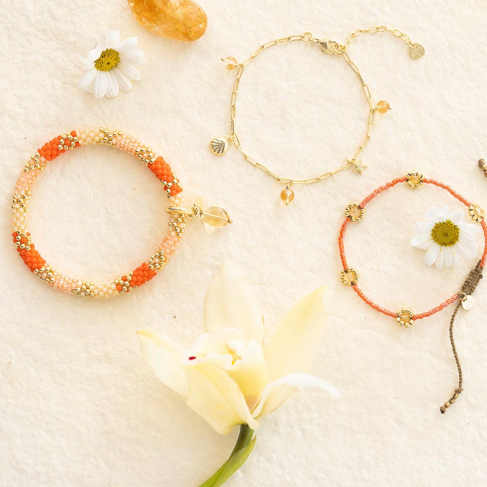 Botanic Citrin goldfarbiges Armband