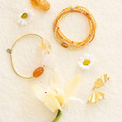 Desirable Carneool Mix Goudkleurige Armband