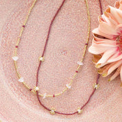 Believing Rozenkwarts Goudkleurige Ketting