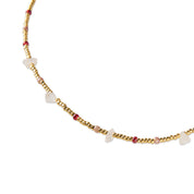 Believing Rose Quartz Necklace Gold Colored