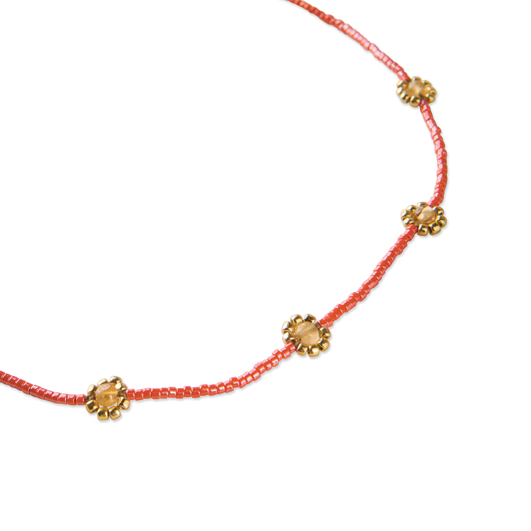 Flourish Citrine Necklace Gold Colored