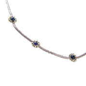Flourish Lapis Lazuli Necklace Silver Colored