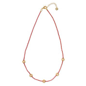 Flourish Rose Quartz Necklace Gold Colored