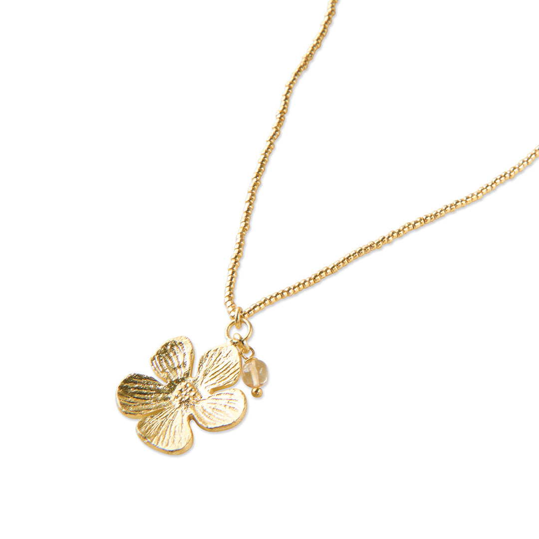 Paradise Citrine Necklace Gold Colored