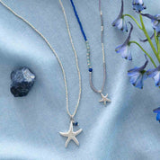 Paradise Lapis Lazuli Necklace Silver Colored