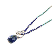 Secure Lapis Lazuli Necklace Silver Colored