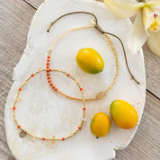 Thoughtful Citrien Goudkleurig Enkelbandje