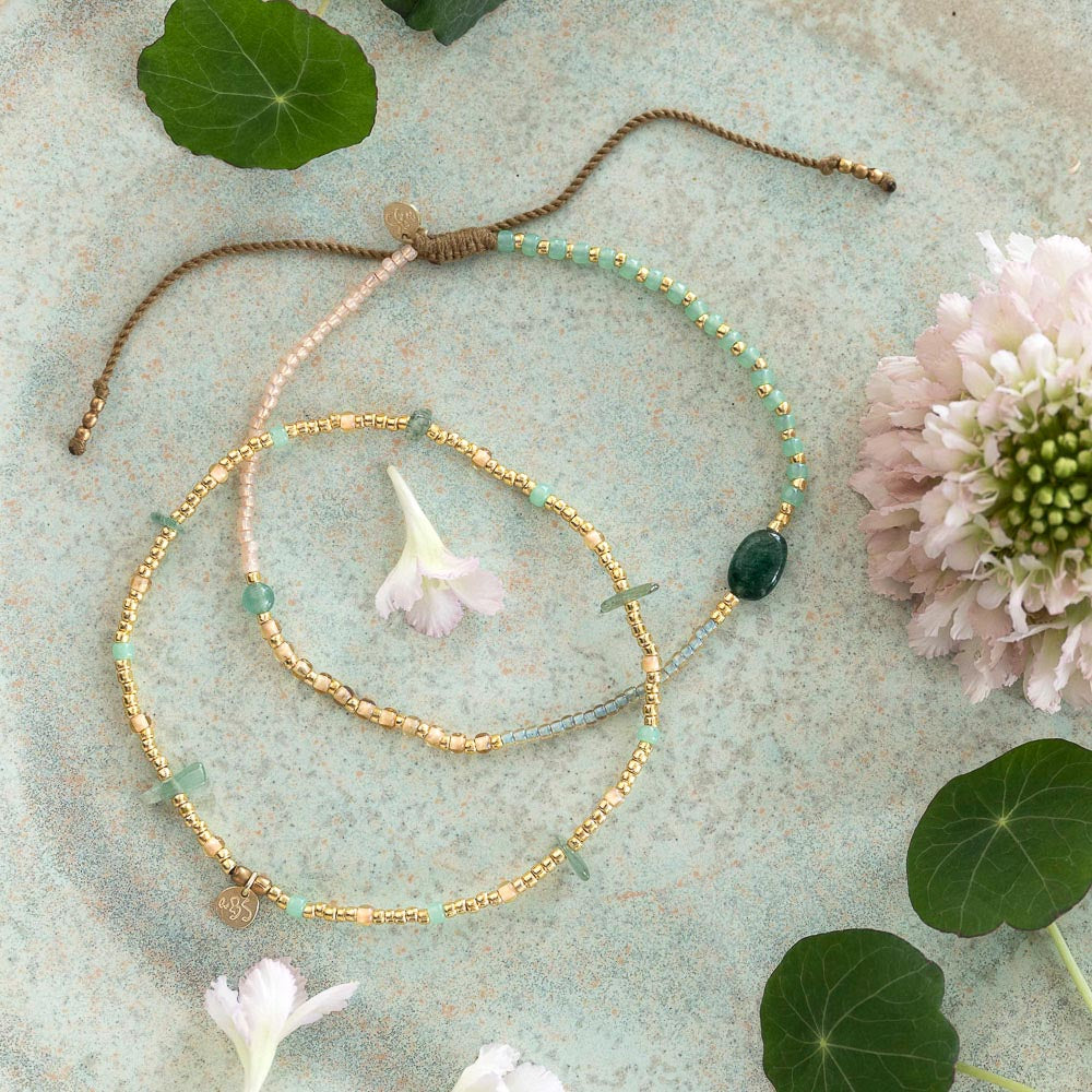 Liberation Aventurin goldfarbiges Fußkettchen