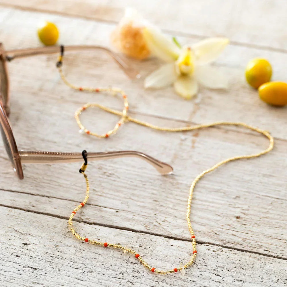 Enlighten Citrien Goudkleurige Brillenkoord