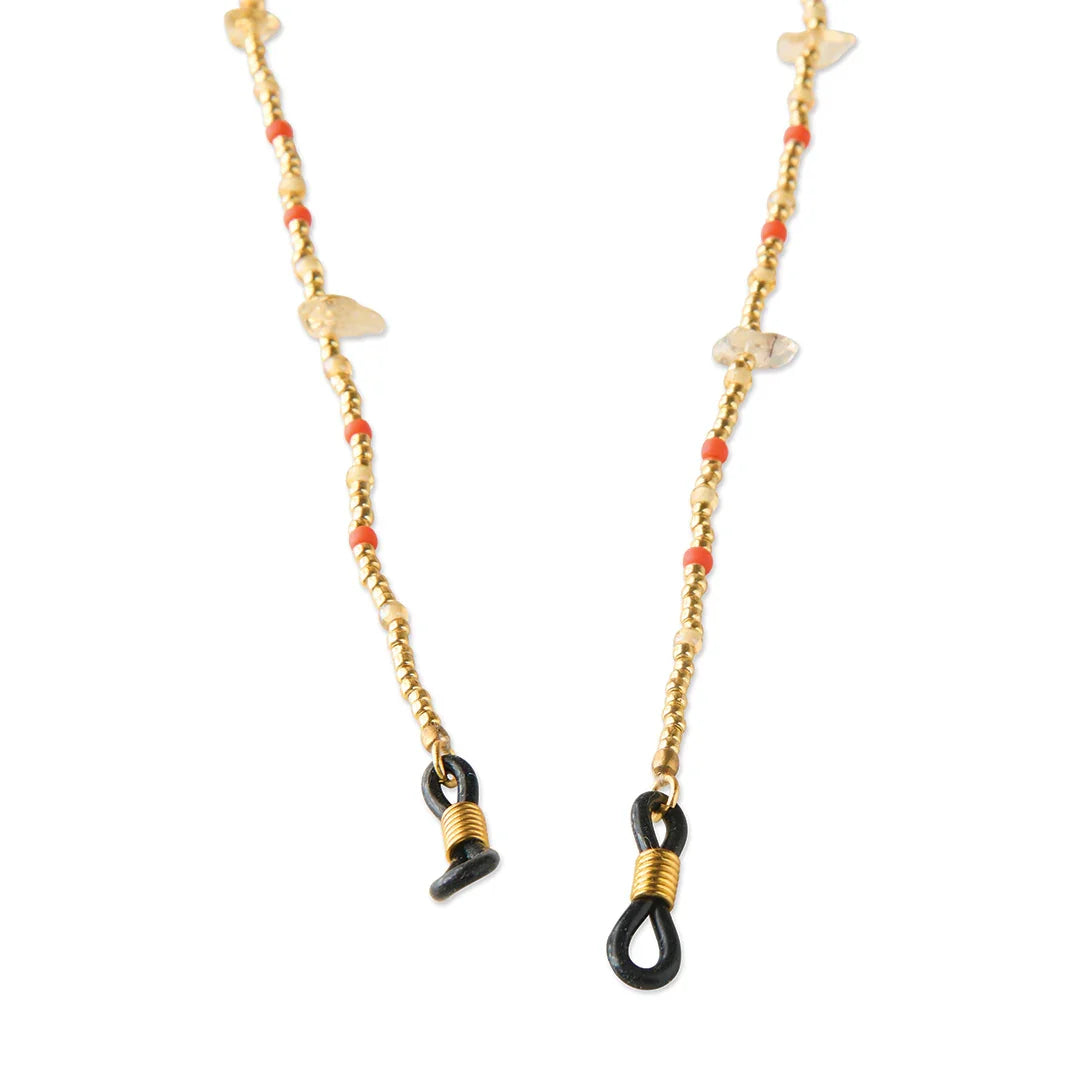 Enlighten Citrien Goudkleurige Brillenkoord