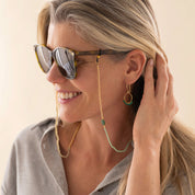 Unified Aventurin goldfarbige Brillenkette