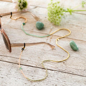 Unified Aventurin goldfarbige Brillenkette