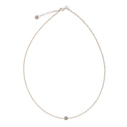 Flora Labradorit silberfarbige Halskette