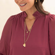 Paradise Rozenkwarts Goudkleurige Ketting