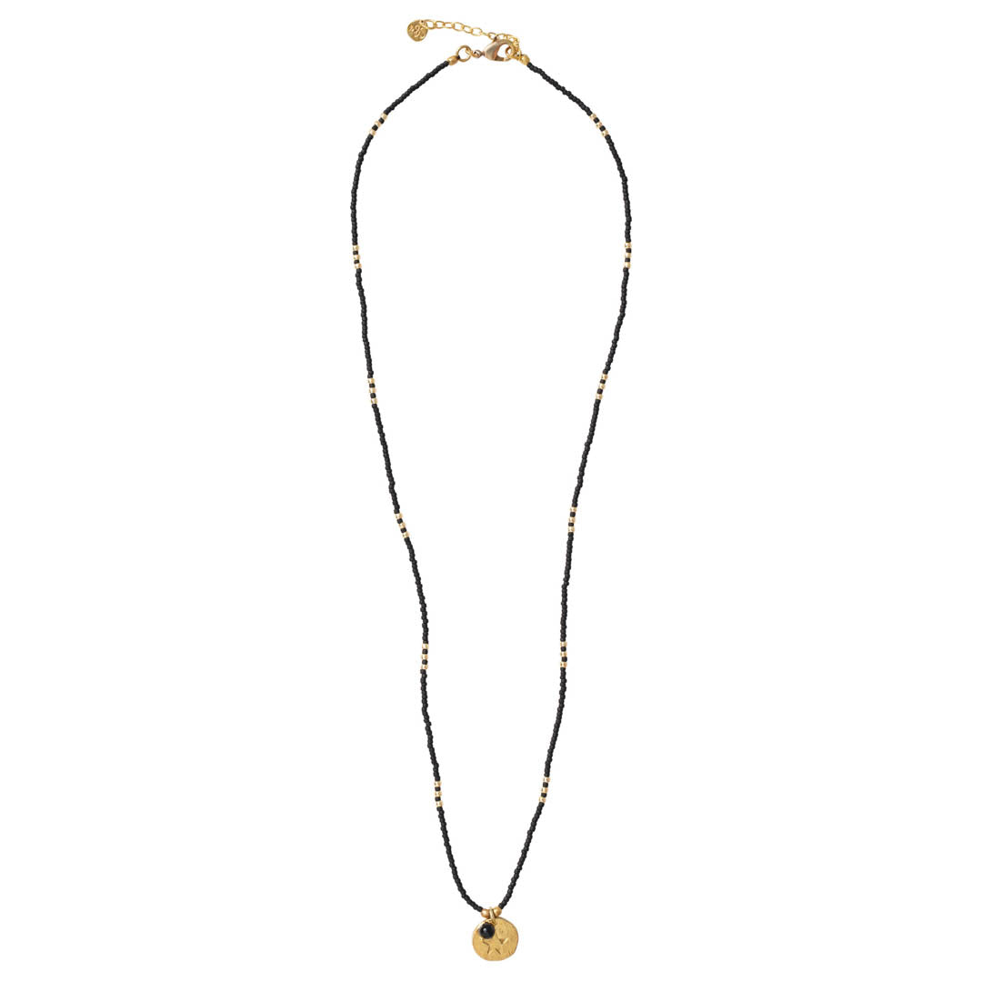 Timeless Zwarte Onyx Goudkleurige Ketting