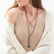 Timeless Zwarte Onyx Goudkleurige Ketting