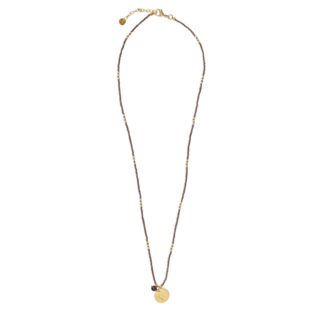 Timeless Granaat Goudkleurige Ketting