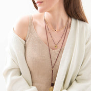 Timeless Granaat Goudkleurige Ketting