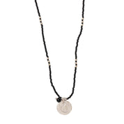 Timeless Zwarte Onyx Zilverkleurige Ketting